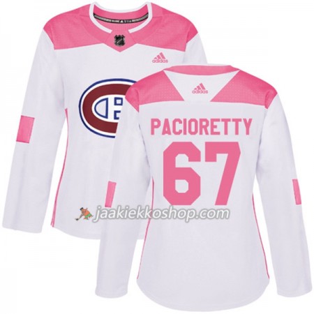 Nainen NHL Montreal Canadiens Pelipaita Max Pacioretty 67 Adidas 2017-2018 Valkoinen Vaaleanpunainen Fashion Authentic